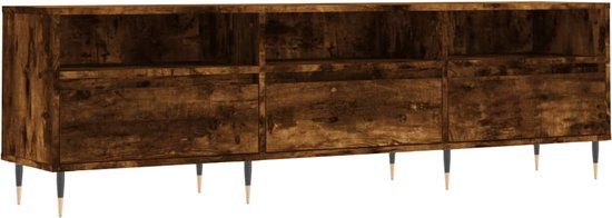 vidaXL Tv-meubel 150x30x44,5 cm bewerkt hout gerookt eikenkleurig