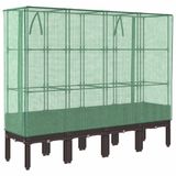 Jardinière aspect rotin avec cache-pot 160x40x140 cm