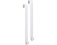 Sans marque Crochets de porte pour portes d'armoire de cuisine - 2x pièces - blanc - 30 cm - porte-serviettes