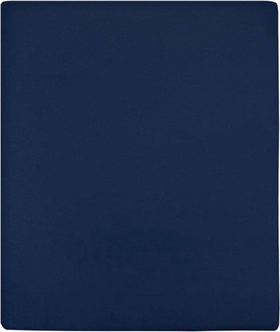 vidaXL Hoeslaken jersey 180x200 cm katoen marineblauw