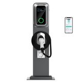 JATRHG Kit de borne de recharge K1, 7,2 kW / 32 A, monophasé, avec câble de type 2 de 8 m pour véhicules électriques et application SmartLife WIFI, support inclus