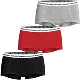 Björn Borg Bjorn Borg 3-pack dames boxershorts - Classic - Katoen - Zwart/Rood/Grijs - Maat M