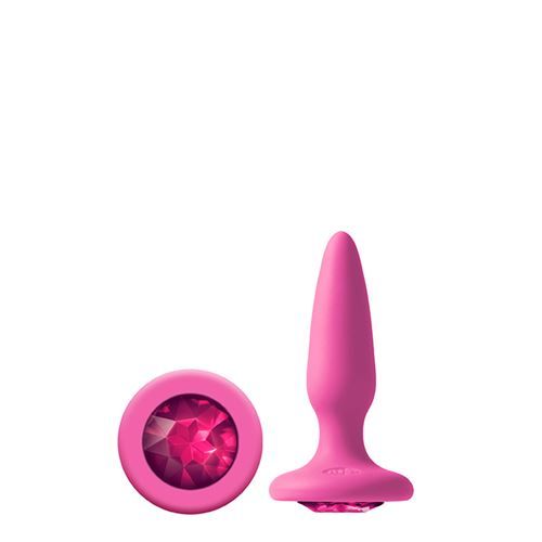 GLAMS Glams mini anaalplug met siersteen - roze