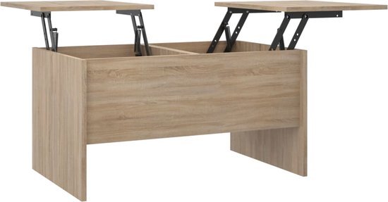 vidaXL salontafel 80x50x42,5 cm bewerkt hout sonoma eikenkleurig