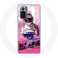 Maniacase Etui voor Xiaomi Redmi Note 10 Pro Formule 1 Sergio Pérez F1 Coureur Roze
