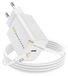 Mayaxess, adaptateur secteur 18W pour iPhone 14 Plus + câble Lightning 1 mètre, blanc