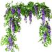 Ibenzoa® Set van 2 decoratieve hangende kunstbloemen voor binnen en buiten 180 cm