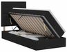 vidaXL - Bed met opbergruimte en matras - Zwart - 90 x 200 cm - Stof