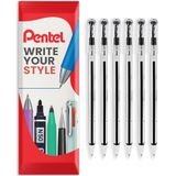 Pentel BK77 Superb Kogel 0,7 mm zwart 6 stuks