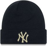 New Era Metallic Badge New York Yankees Beanie Zwart