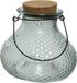 Decoris Wespenvanger/wespenval met hengsel - glas - ijsblauw - D14 x H13 cm