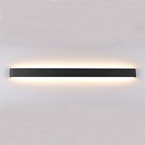 Klighten LED-wandlamp voor binnen, 30 W, 91 cm, moderne wandverlichting, Up and Down IP44 wandlamp voor slaapkamer, woonkamer, trap en badkamer, warmwit 3000 K, zwart