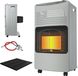 QEENTOE Keramische gasheater 4200W, met gasdrukregelaar en gasleiding, mobiele gasheater voor werkplaats, tuinhuis, terras [, grijs]