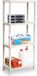 PLASTICFORTE Opbergrek schuur/zolder - kunststof - wit - 60 x 30 x 140 cm - met 4 planken - stellingkast voor berging