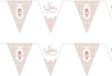 Witbaard Ramadan Mubarak 2x stuks papieren vlaggenlijnen/slingers wit/rose goud 3 meter
