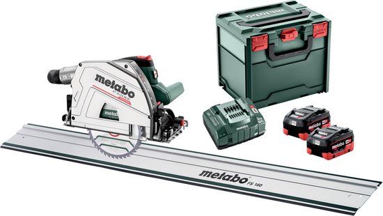 Metabo KT 18 LTX 66 BL 18V Li-ion accu invalcirkelzaag set (2x 8.0Ah accu) incl. geleiderail - 165mm