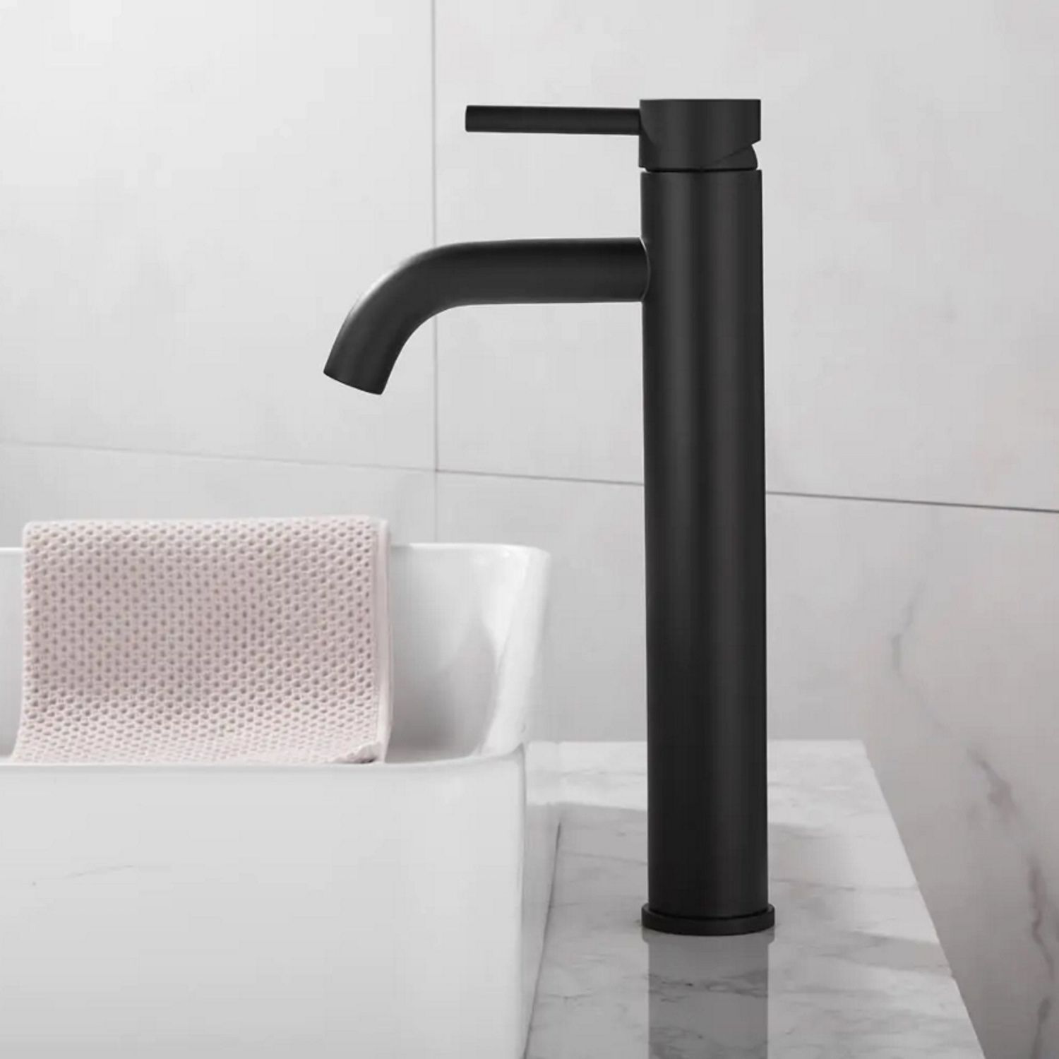 Boss & Wessing Wastafelkraan Plus 30.5 cm Mat Zwart