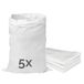 Garronda 105 x 65 cm 5 stuks Zandzakken Puinzakken Geweven Zakken Wit GD-0258