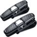 FineGood brillenhouders voor autozonneklep, 2 stuks, zwart