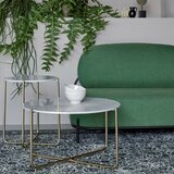 Feliz Lifestyle Timpa Salontafel - Rond - Marmer - Wit - ø70 cm