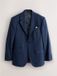 Next - Heren - Navy Blue - Normale Pasvorm - Modieuze blazer met textuur