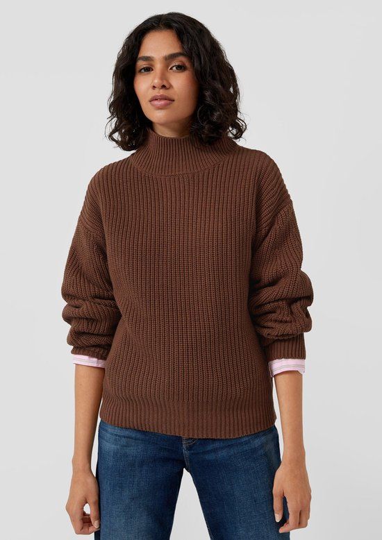 s.Oliver Strickpullover donkerbruin