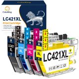 Brother Cartouches d'encre LC421XL, pack de 4, haute capacité
