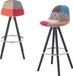 Shenzhen Haorui Industrial Technology Co., Ltd. Luxe tabouret - Tissu - Lin - Multicolore - Bois - 75 cm hauteur d'assise