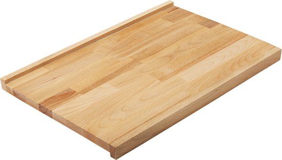 Metaltex Omkeerbare Snijplank - Beukenhout - 55x35x2cm - Met omhoogstaande randen