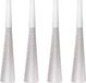 Folat Party Products Folat Zilverkleurige Glitter Toeters 19cm - 4 stuks