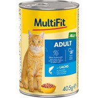 MultiFit nat kattenvoer Adult, in gelei, Zalm 6x405 g