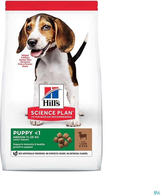 Hill's Canine Puppy Medium Lam - Rijst 14 kg