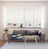Storesdeco EasyFix Duo rolgordijn zonder boren Wit 120x180 cm