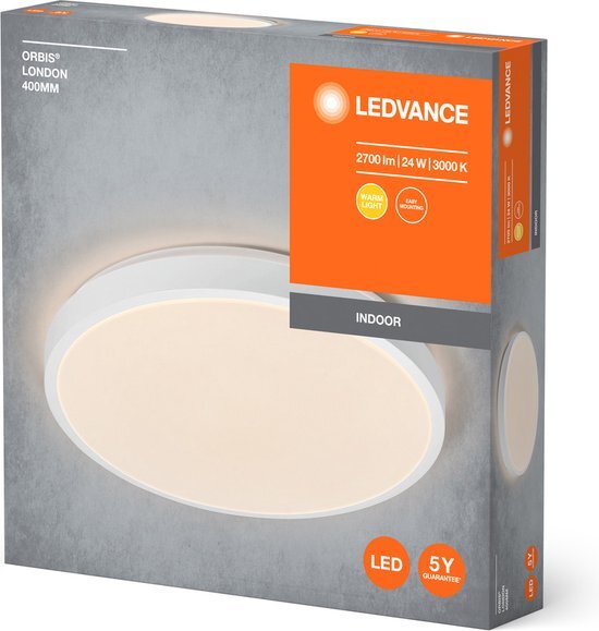 LEDVANCE ORBIS LONDON plafondlamp, wit, 24W, 2700lm