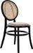 DKD Home Decor Keukenstoel Zwart Beige Rotan Vintage Olmenhout (43 x 43 x 89 cm)