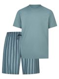 Ammann Pyjama kort 'Mix & Match' blauw