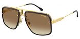 Carrera Eyewear Zonnebril Glory II Unisex Goudkleurig Metaal/Kunststof Bruin