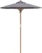 vidaXL Tuinparasol ø 180 x 230 cm bamboe rond donkergrijs