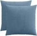 vidaXL - Kussensloop - 2 stuks - ALMELO - Blauw - 55 x 55 cm - corduroy