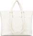 JOST Leren business tas shopper met laptopvak Vika Business Shopper Cream White crème