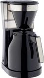Melitta Café filtre Easy Top Therm II, 1 litre, 1050 W, noir et argent, avec verseuse isotherme, pour 12 tasses