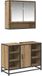 vidaXL Meuble de salle de bain avec étagère 2 pcs Artisan Chêne Bois transformé