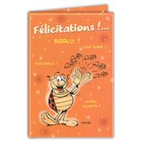 Afie CD Cox 509 kaart met envelop "De lieveheersbeestjes" van Gotlib, groot evenement, Bravo Super Uil, leuke Uil, oranje, formaat 17 x 11,5 cm