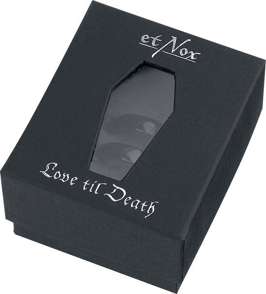 etNox hard and heavy etNox Love 'Til Death Unisex Ring - Zwart