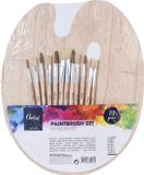 Artist & Co Schilderspalet met 12 kwastjes/penselen