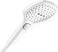hansgrohe Raindance Select E - Douchekop max. 6 l/min (EcoSmart+), rechthoekige Handdouche met 3 jets (incl. PowderRain), met anti-kalk functie, mat wit, 28729700