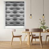 Blindecor Luna Dubbellaags gegolfd rolgordijn, dag en nacht Rolgordijn, antraciet, 77 x 150 cm (b x h), stofmaat 74 x 145 cm, gegolfd, zonder boren