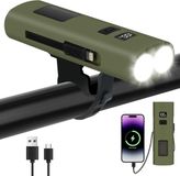 Sans marque Super Lumineux Phare de vélo avec 6 modes d'éclairage et batterie rechargeable - Étanche et léger