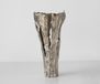 Vase Cortana B31 x T22 x H63 cm Aluminium Platin Fait main