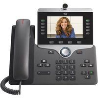 Cisco IP Phone 8865 - IP-videotelefoon - met digitale camera, Bluetooth-interface - IEEE 802.11a/b/g/n/ac (Wi-Fi) - SIP, SDP - 5 regels - houtskool